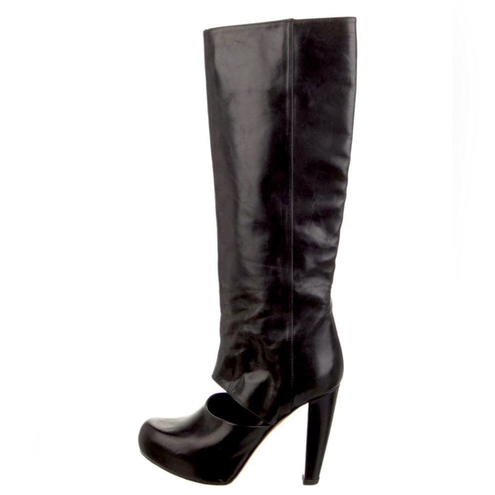 Loeffler Randall Black Leather Knee-High Boots sz 6 - Picture 1 of 5